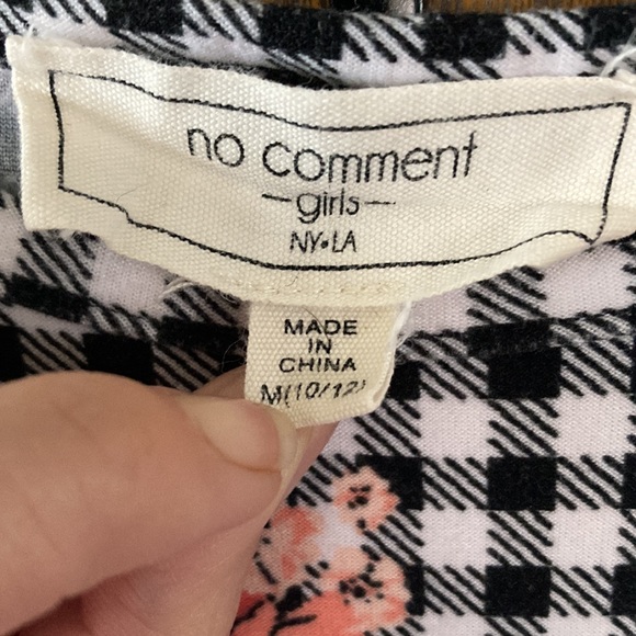 No Comment | Girls Plaid Floral dress - Picture 3 of 4